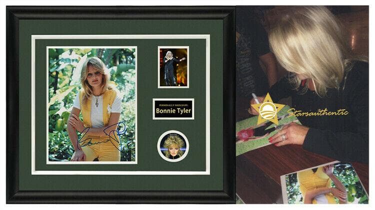 直筆サイン入り写真 ボニー・タイラー 歌手/フレーム別/SA鑑定済