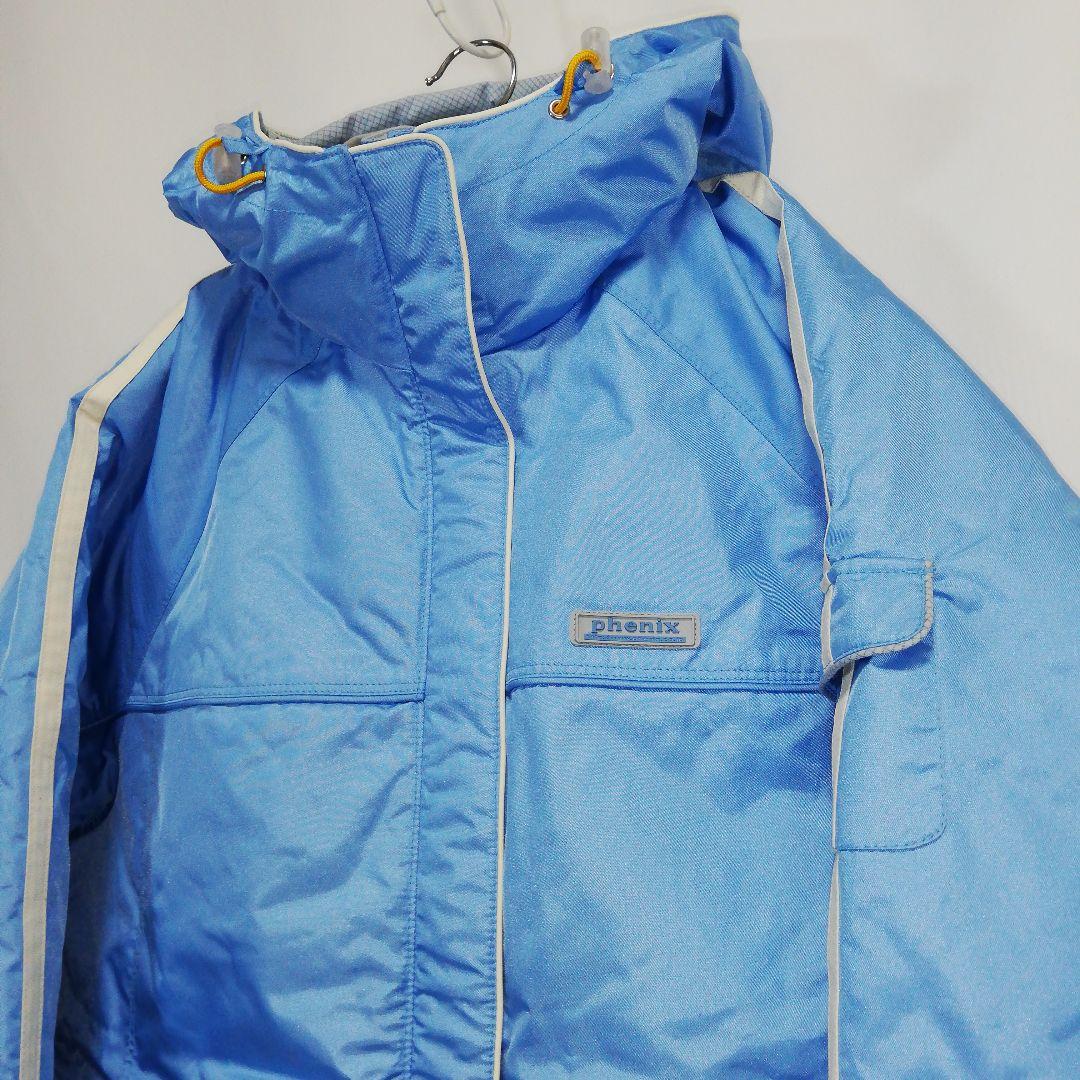 ミスフェニックス レディース スキーウェア ジャケット リフト券入れ L 水色