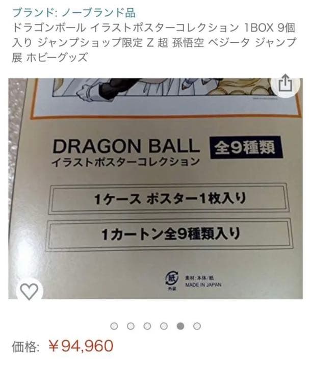 ドラゴンボールイラストポスターコレクション　複製原画