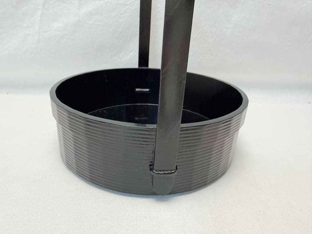 ほぼ未使用 茶道具 丸手付莨盆一閑塗 宗旦好写 曽根幸風作 染付火入灰吹灰付元箱