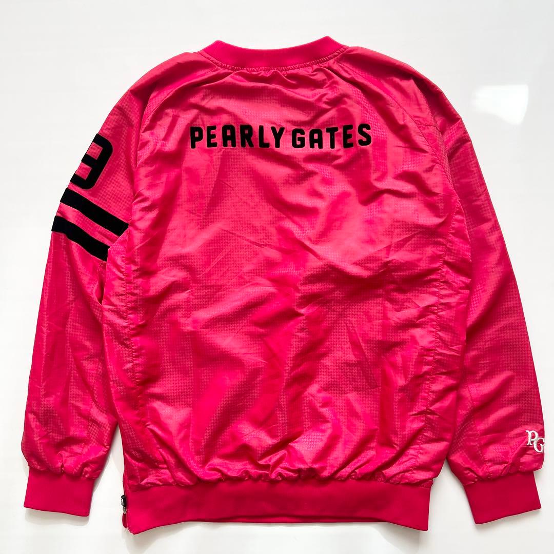 Pearly gates パーリーゲイツ　ピンク　スニード　裏地総柄　エンブレム