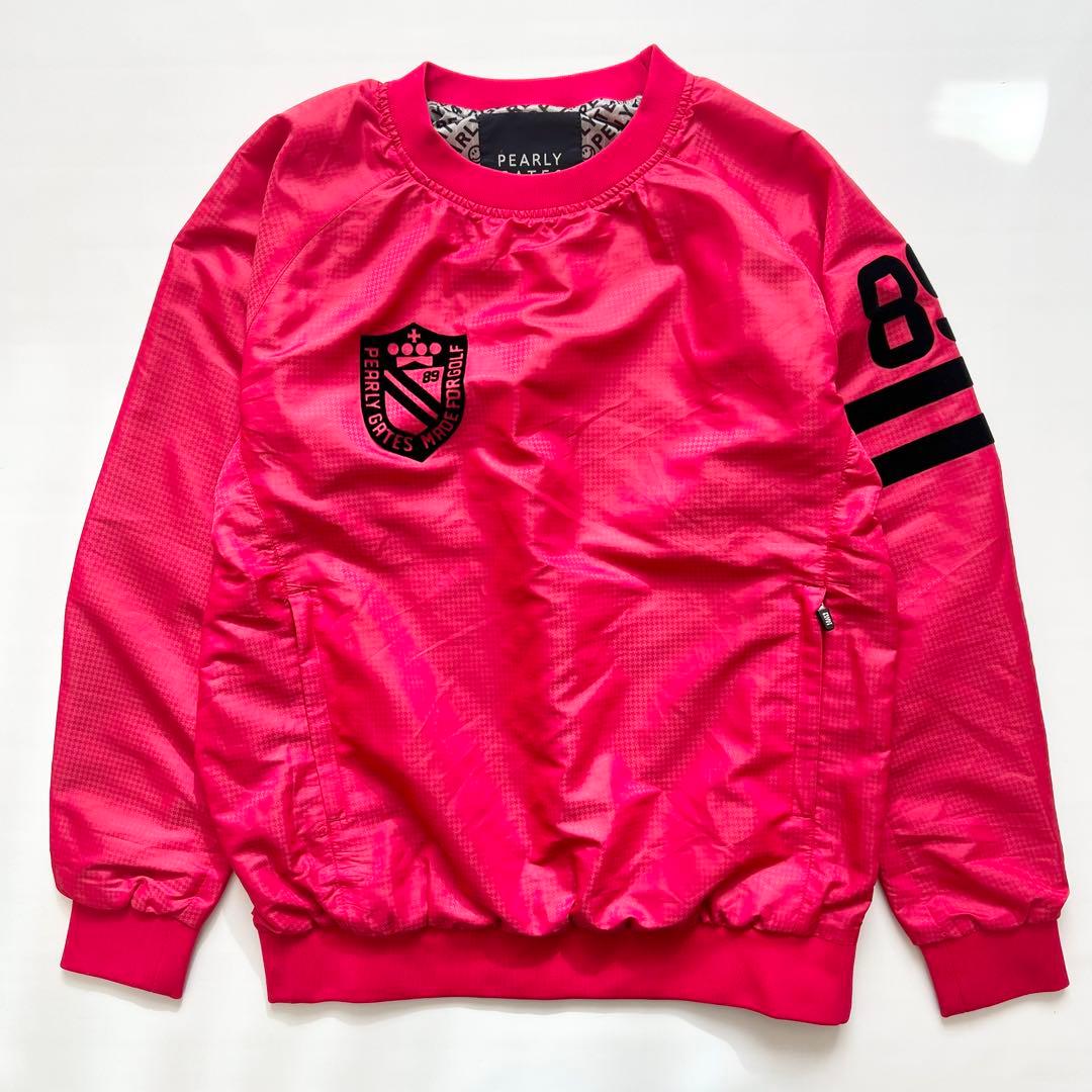 Pearly gates パーリーゲイツ　ピンク　スニード　裏地総柄　エンブレム