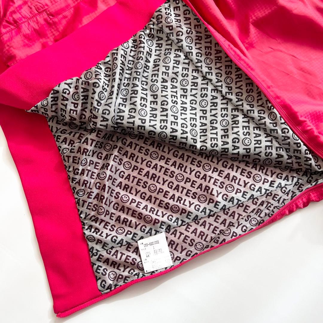 Pearly gates パーリーゲイツ　ピンク　スニード　裏地総柄　エンブレム