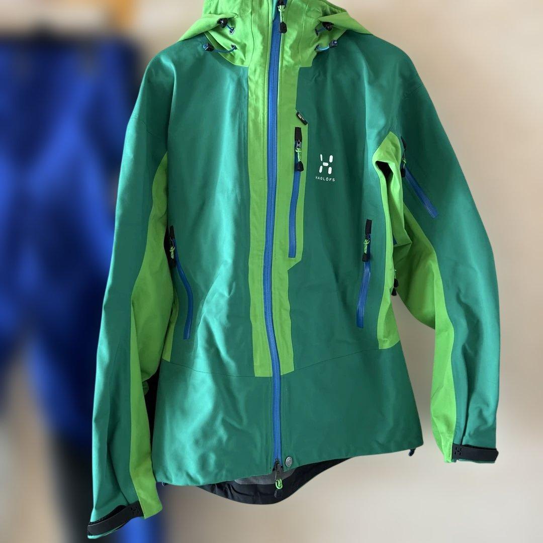 HAGLOFS スキーウェア 緑/青 防水性　Mサイズ　GORE-TEX