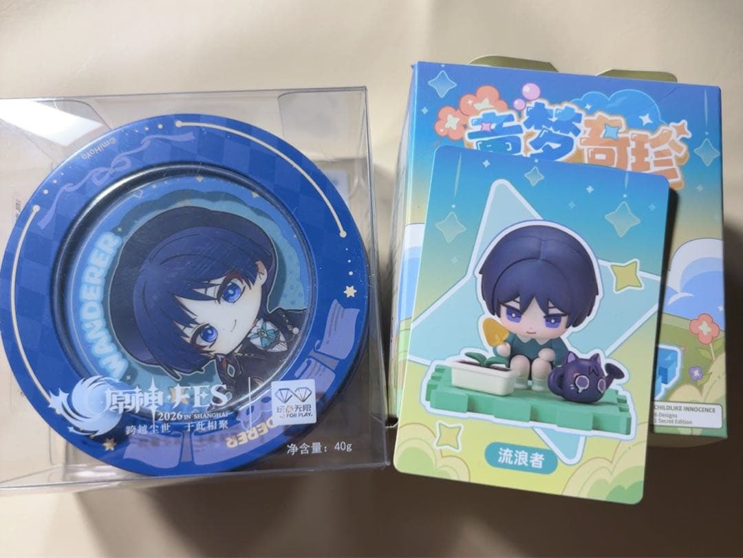 原神　Fes 放浪者　童夢奇珍フィギュア　アクリルマグネットマシュマロ缶　セット