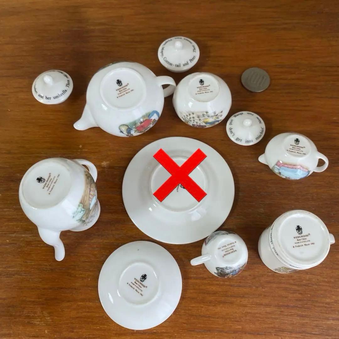 ウェッジウッド　ピーターラビット　ミニチュア　ティーセット　コーヒーセット