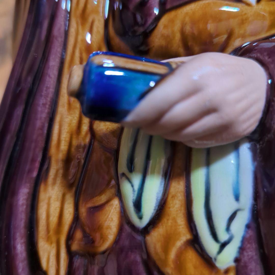 骨董品　古道具　古美術　陶器置物　九谷焼　糠川清章　寿老人　仙人