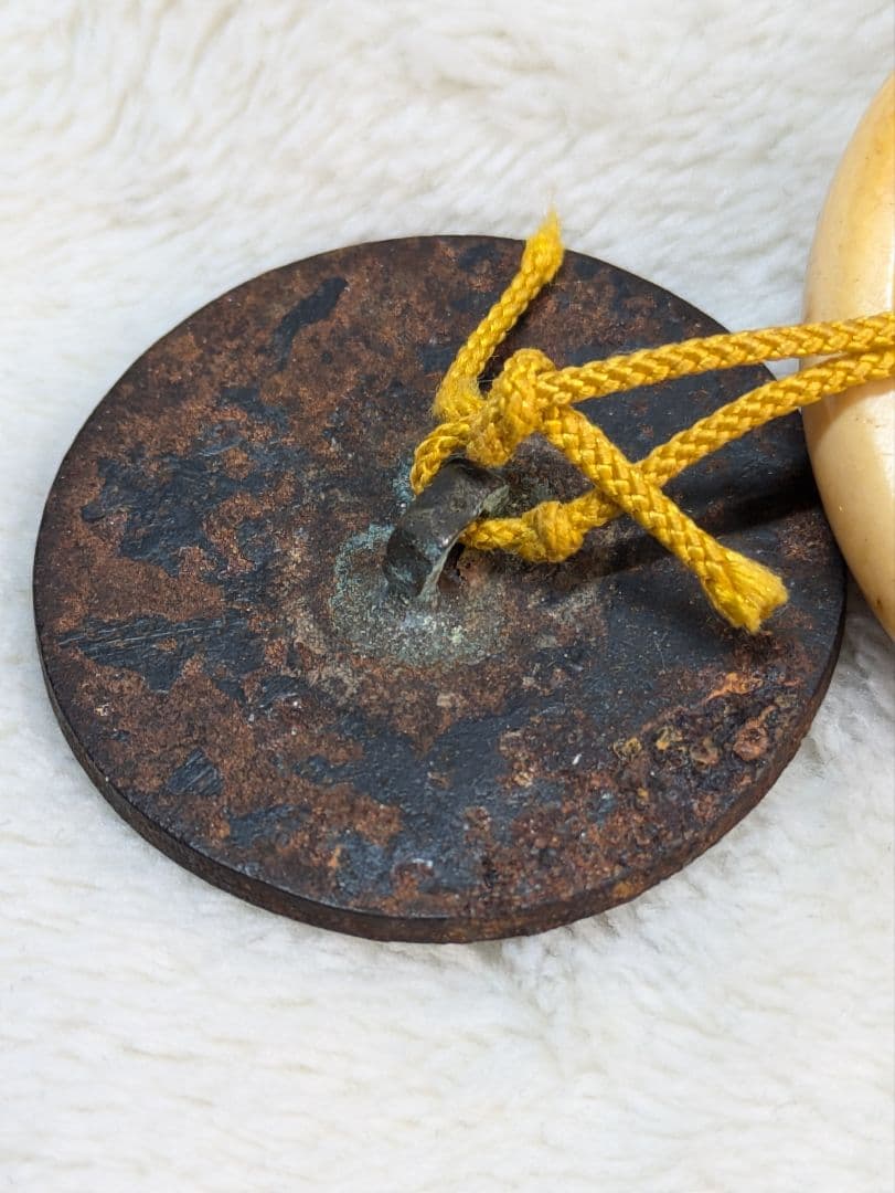 骨董　提げ物　根付　饅頭根付　根付け　金象嵌　桜吹雪　古玩　印籠