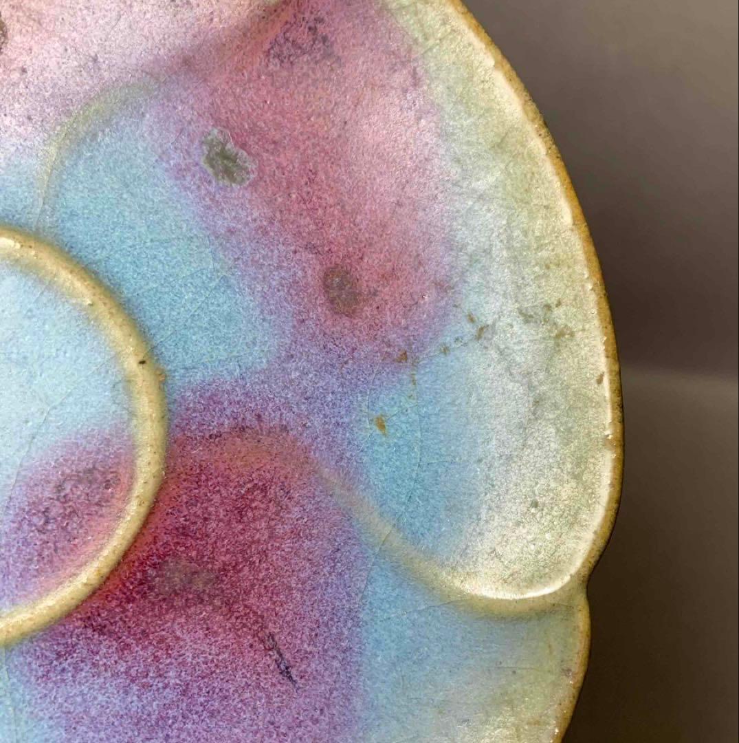 中国 花形托付　龍手付碗　f2220302