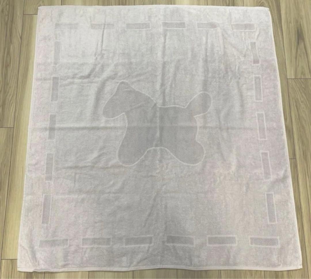未使用 タグ付き HERMES エルメス 大判 タオル ブランケット ホワイト
