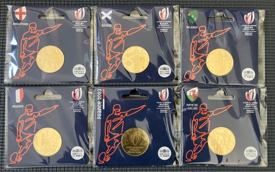 ラグビー ワールドカップ 2023 記念1/4ユーロ貨幣 6枚セット