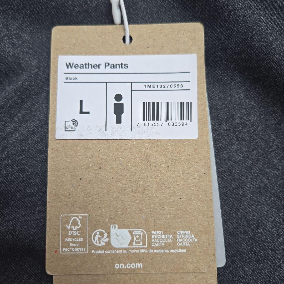 【新品未使用品】オン　ウェザーパンツ Lサイズ　On Weather Pants