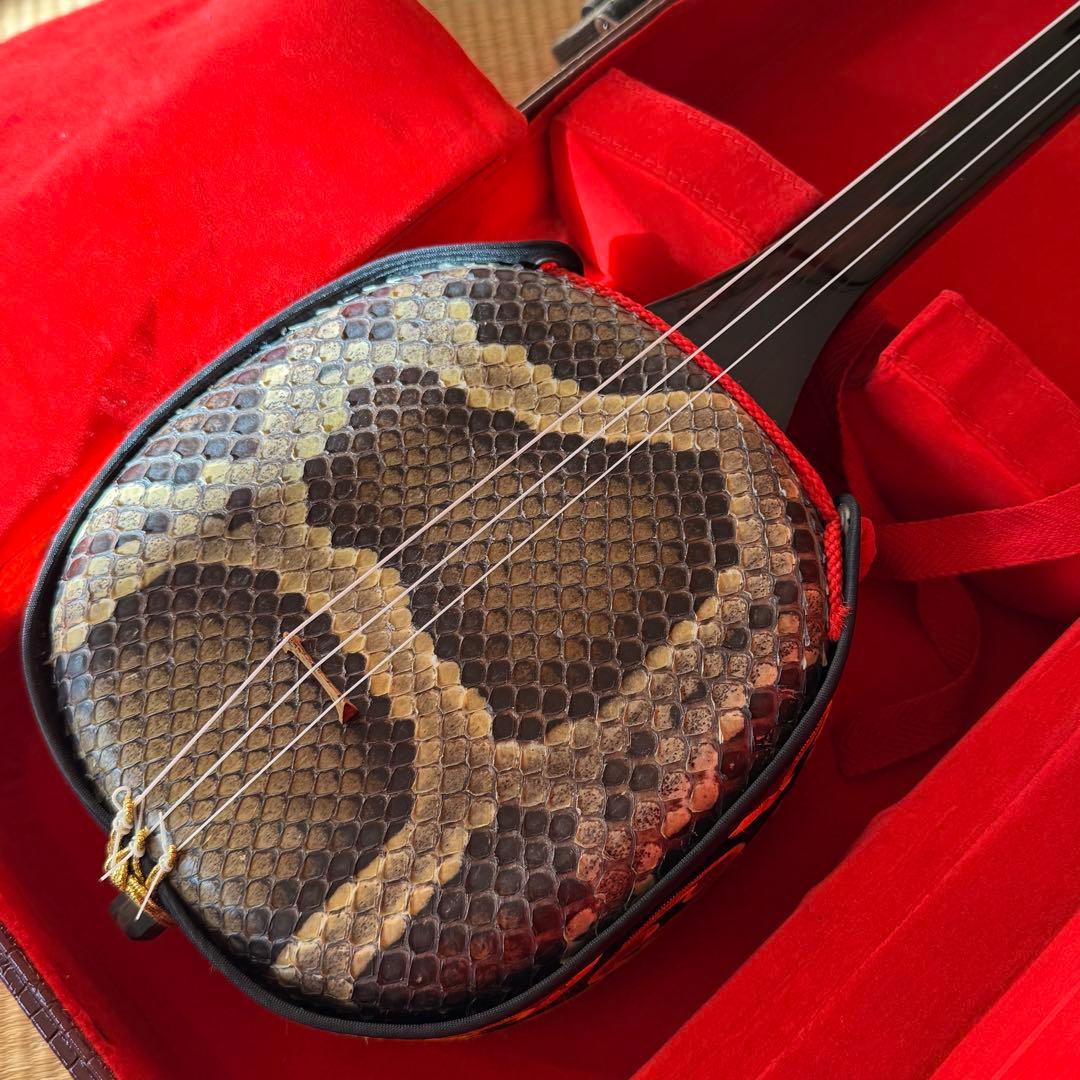 黒木三線■本皮一枚張り■黒檀 ケース付き