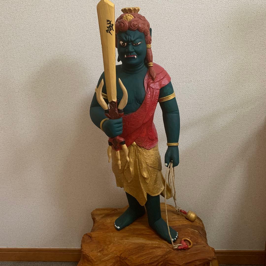 不動明王　仏像　特大　彫刻