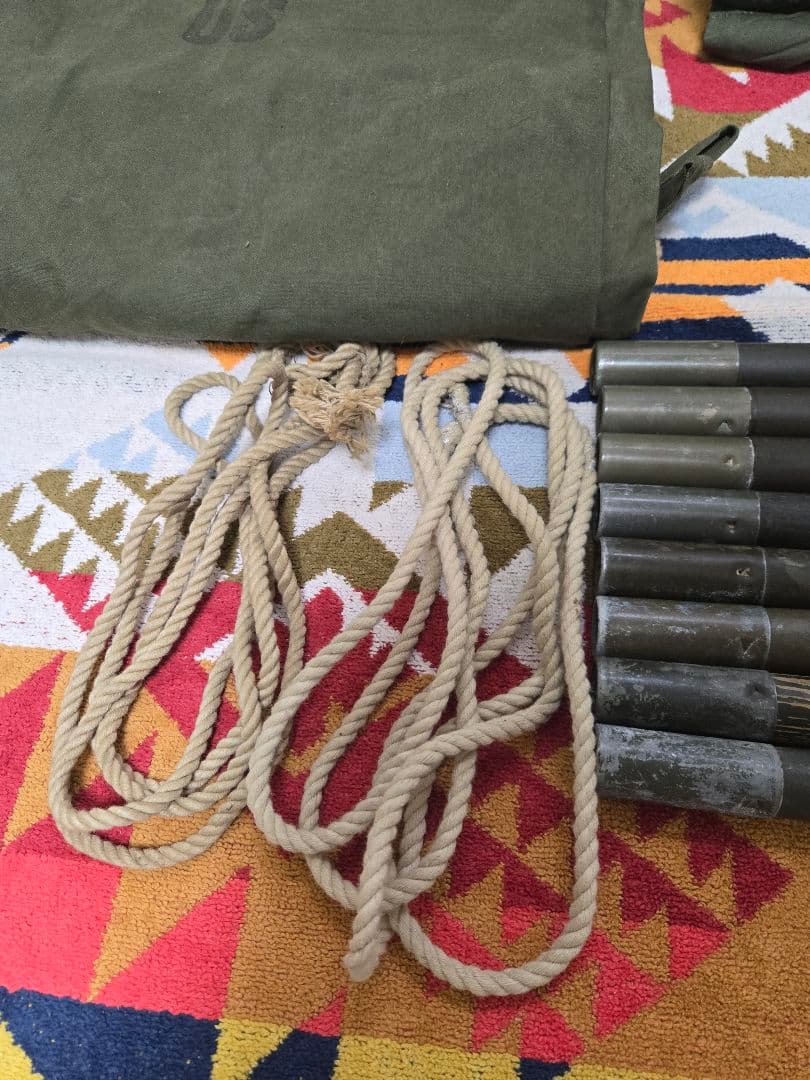 1975年製 USパップテント 二股フレーム YKKジッパー加工済み セット出品