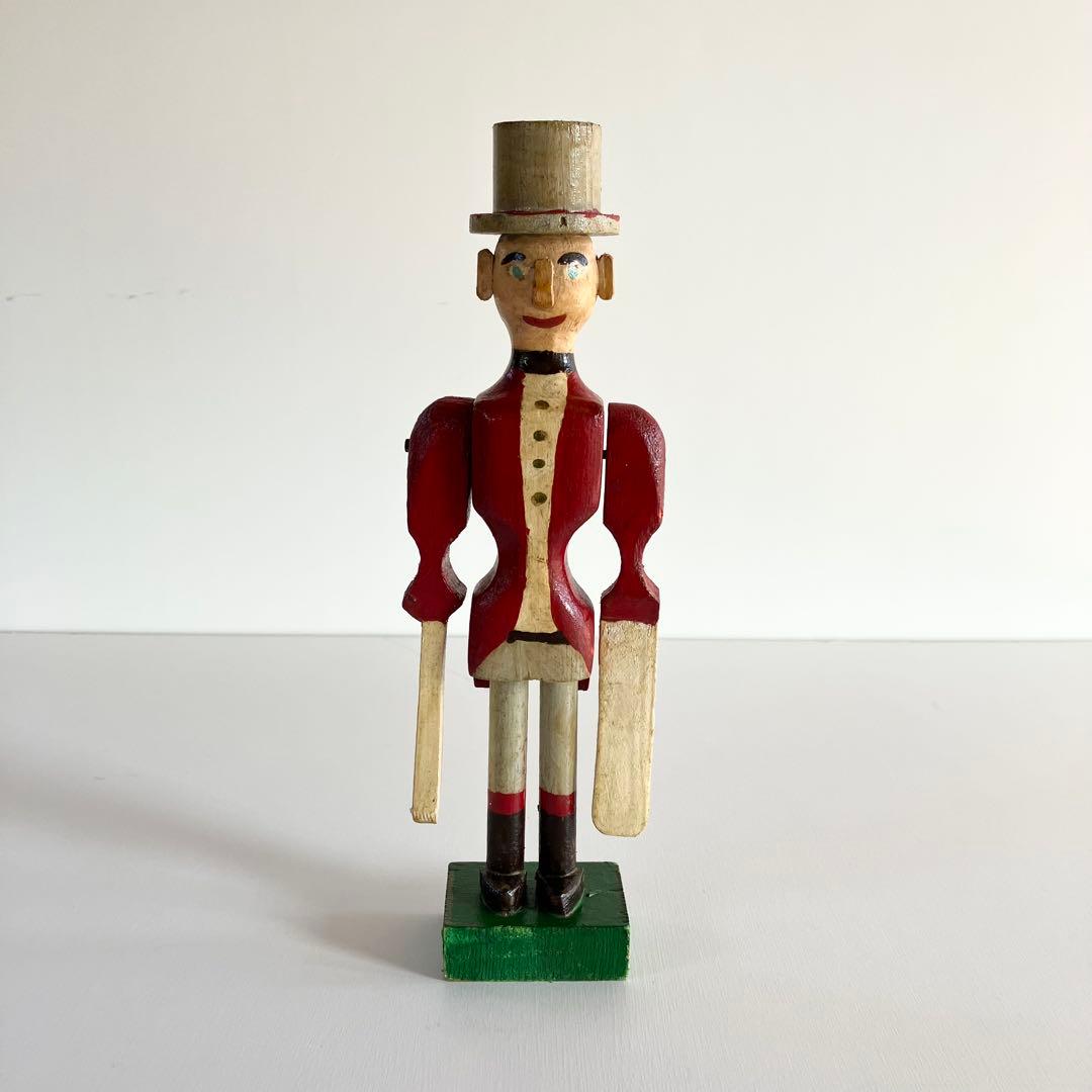 【希少】アンティーク ドール フォークアート 木製 人形 風見 民藝