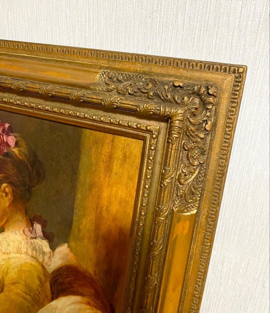 絵画 読書する少女 額装絵画 複製画 フラゴナル インテリア 人物画