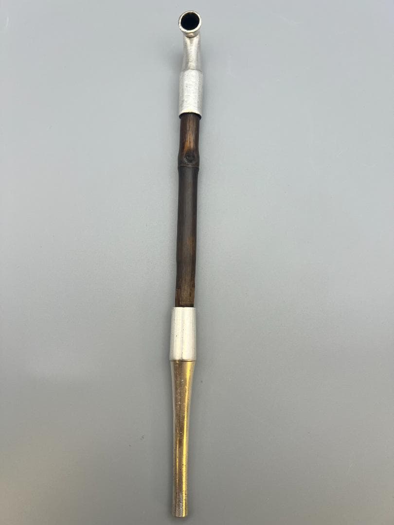 【海】純銀煙管　キセル　純刻印　小林在銘　銀細工　アンティーク　重量約43g