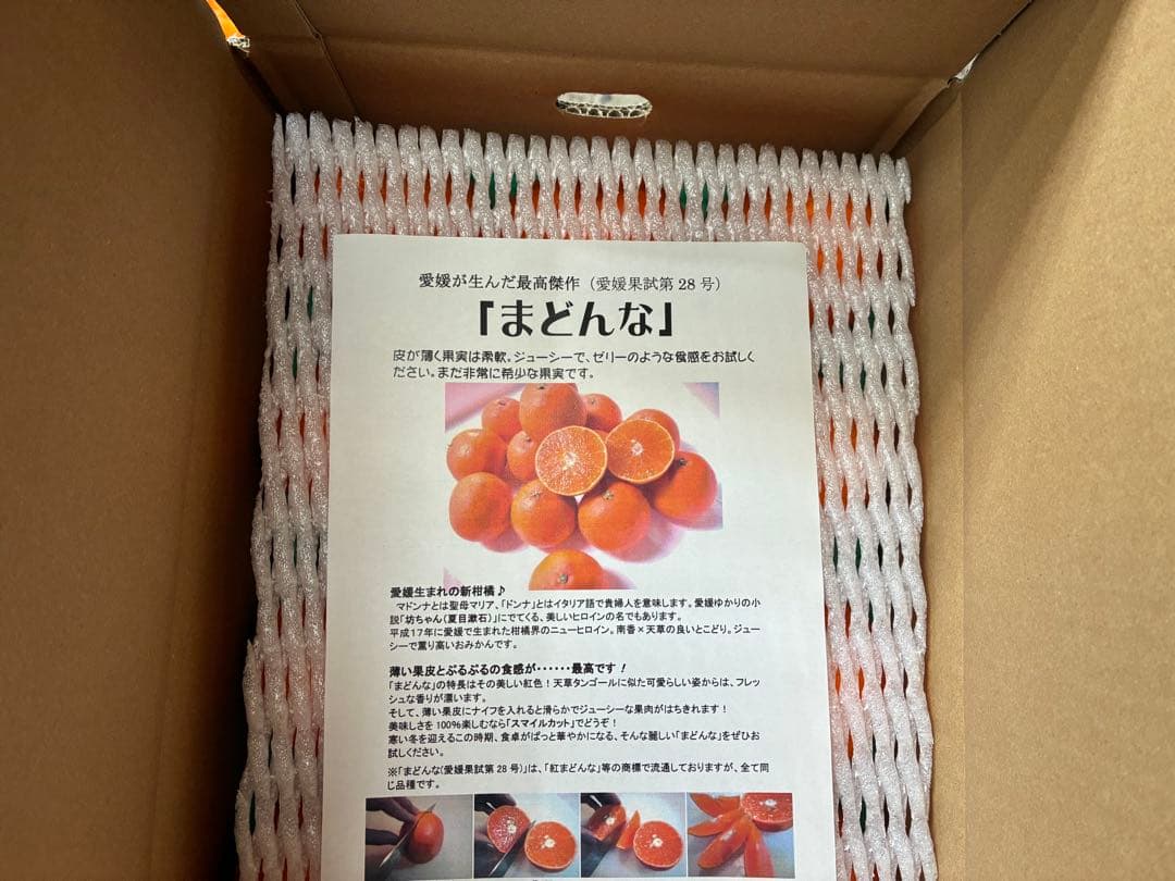 マリア　愛媛県松山市中島産まどんな(愛媛果試第28号)Lサイズ3kg 2箱