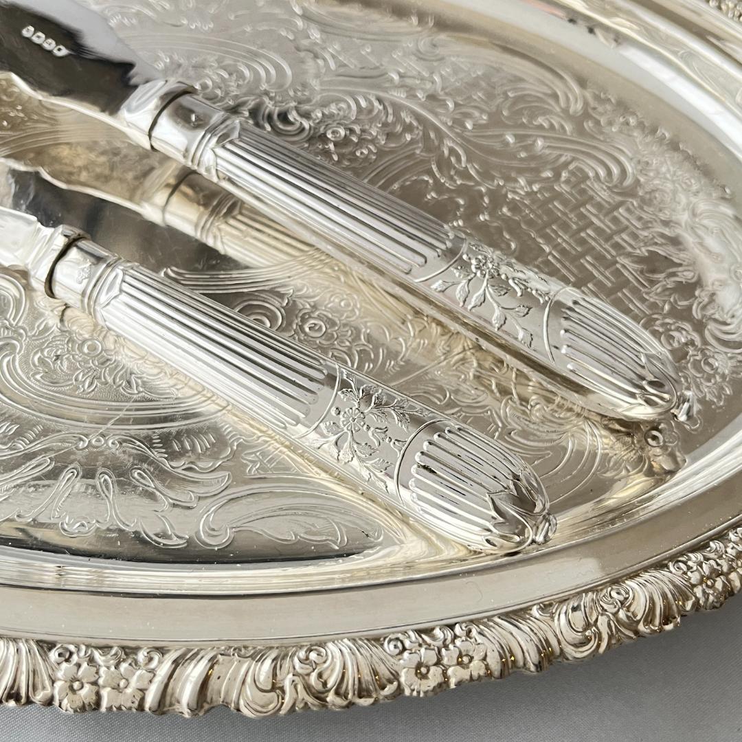 【英国】ビクトリアンのサーバーセット【シルバープレート】