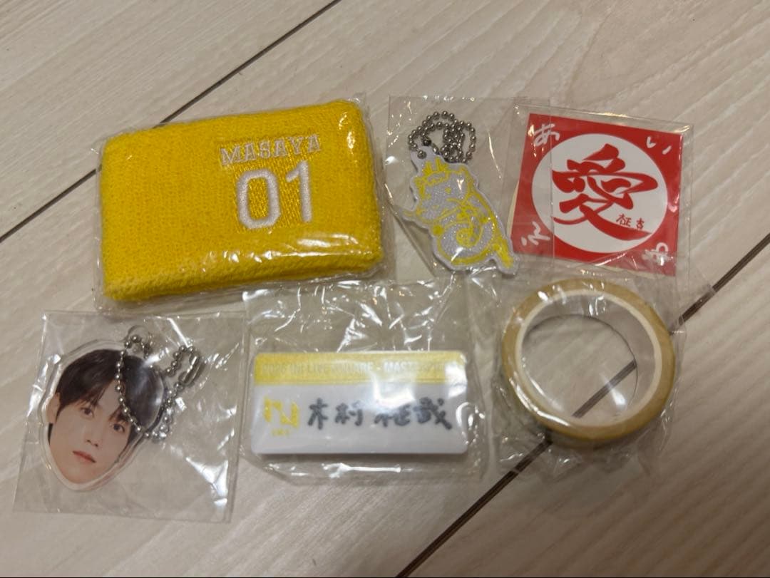 INI 木村柾哉 顔アクキー ネームプレート リストバンド マスキングテープ