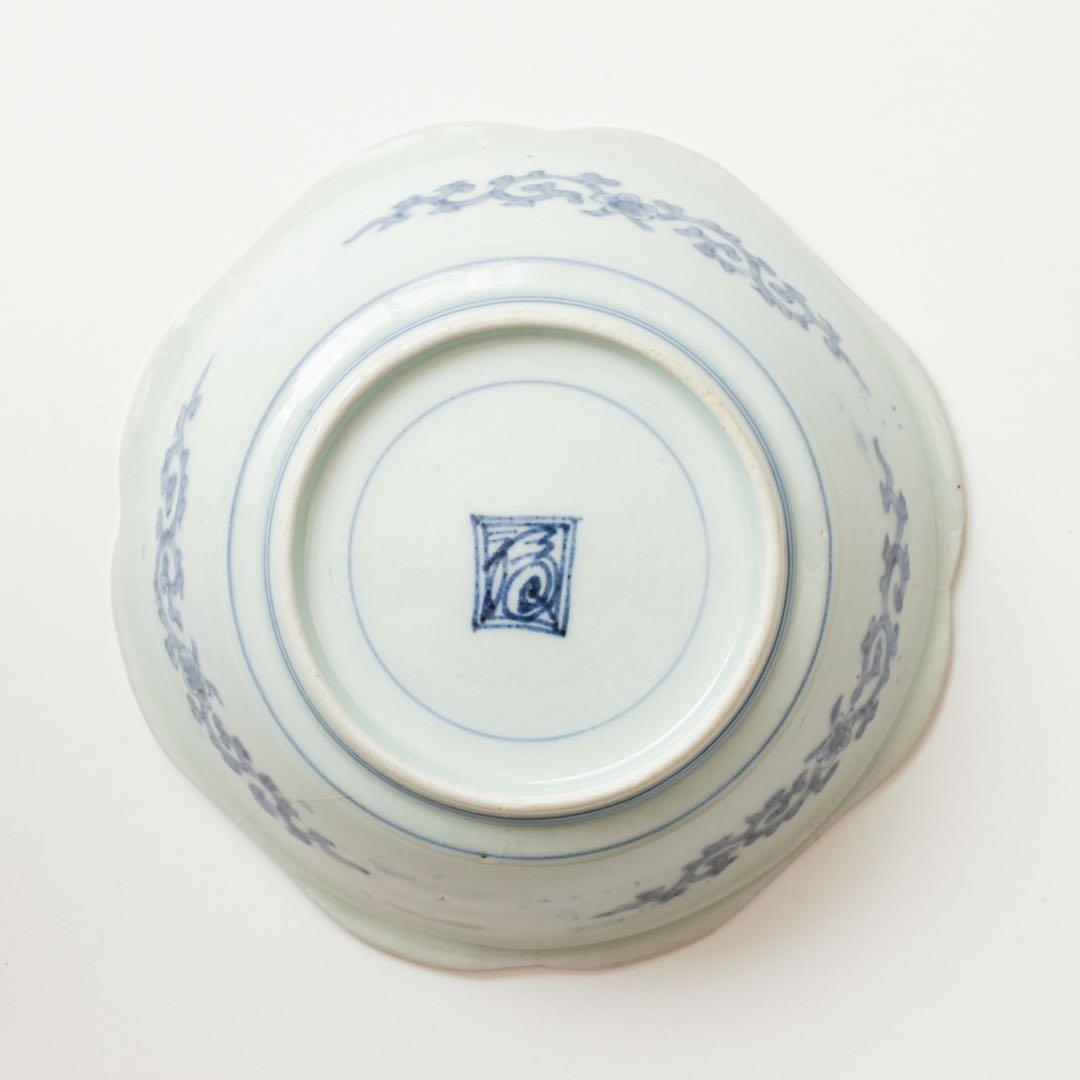 伊万里　古伊万里　江戸　中期　深皿　なます 皿　唐草　2客セット　金継ぎ　材料