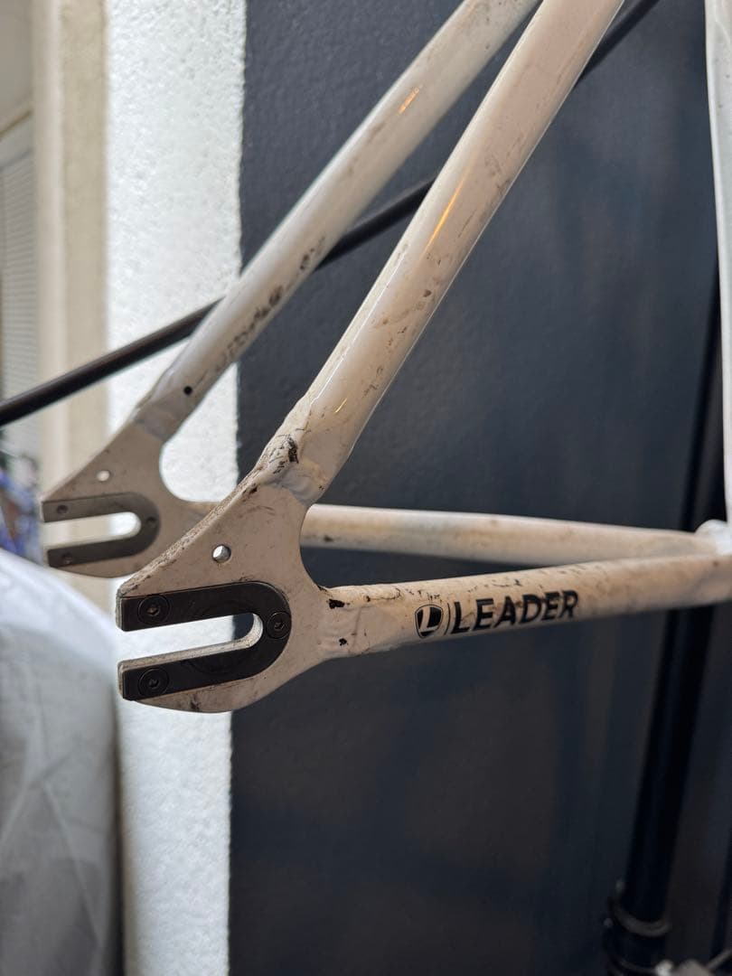 LEADER 725 フレーム ホワイト カーボンフォーク、ヘッドセット付