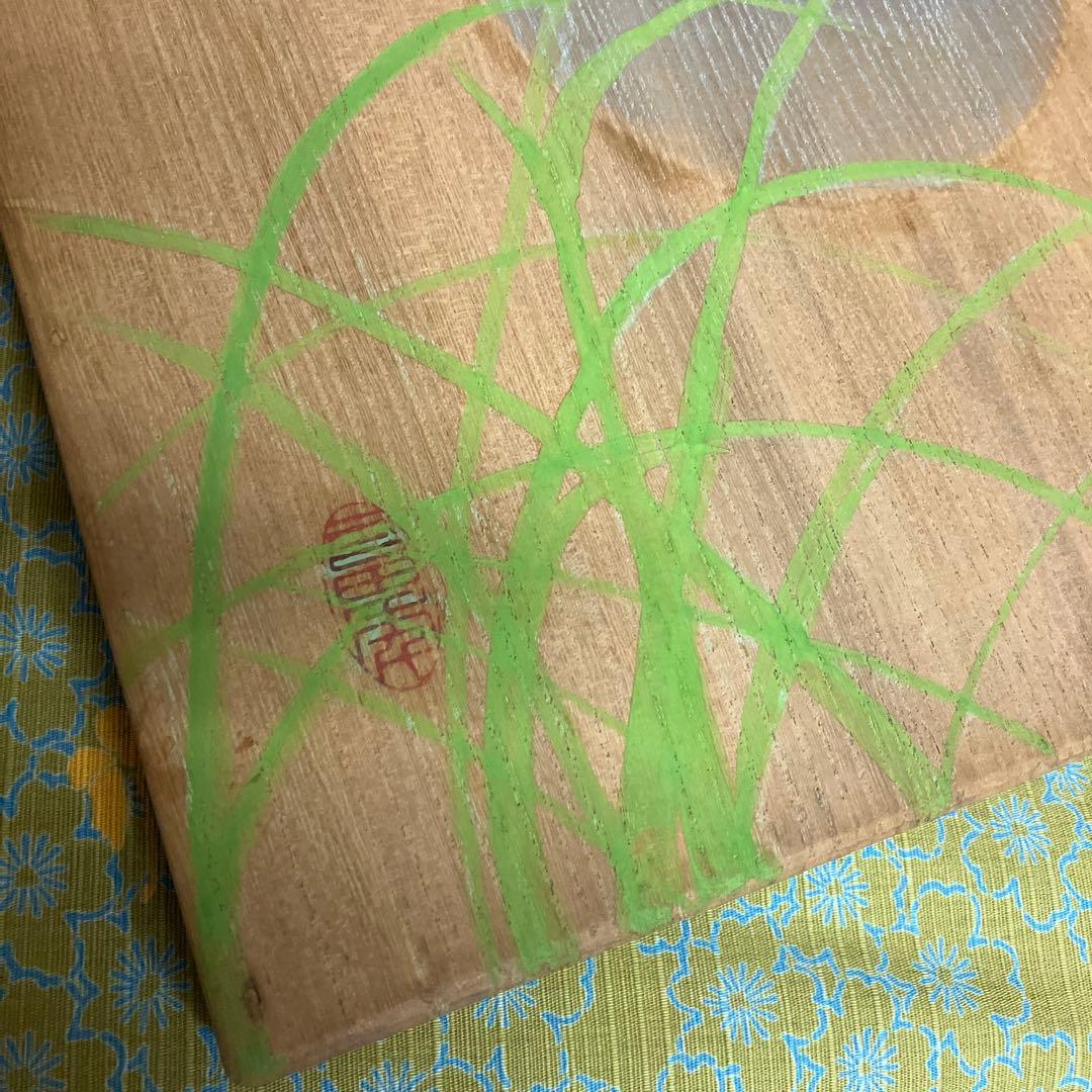 花鳥画色紙四枚　日本画家「小西福年」作