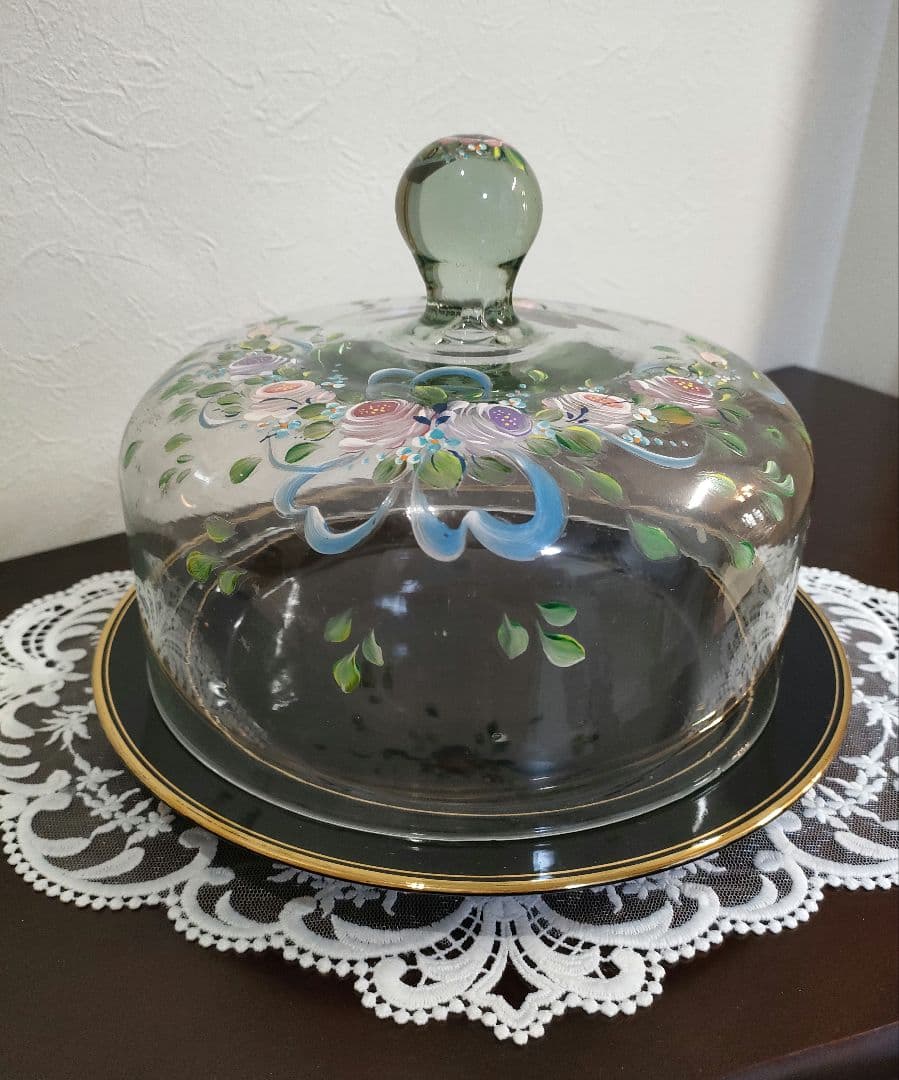 8045:アンティーク・イマン好き!いにしえ✨米国からのゲスト♡硝子ケーキドーム