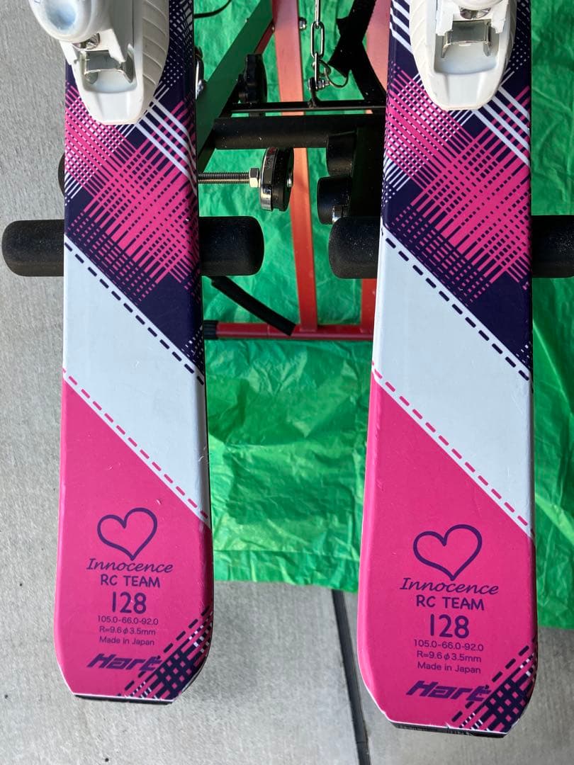 スキー Hart 128cm Innocence 板 ストック セット 袋付き