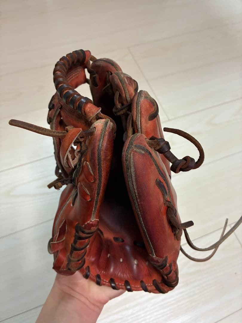 レザー製 ピンク 硬式野球グローブ