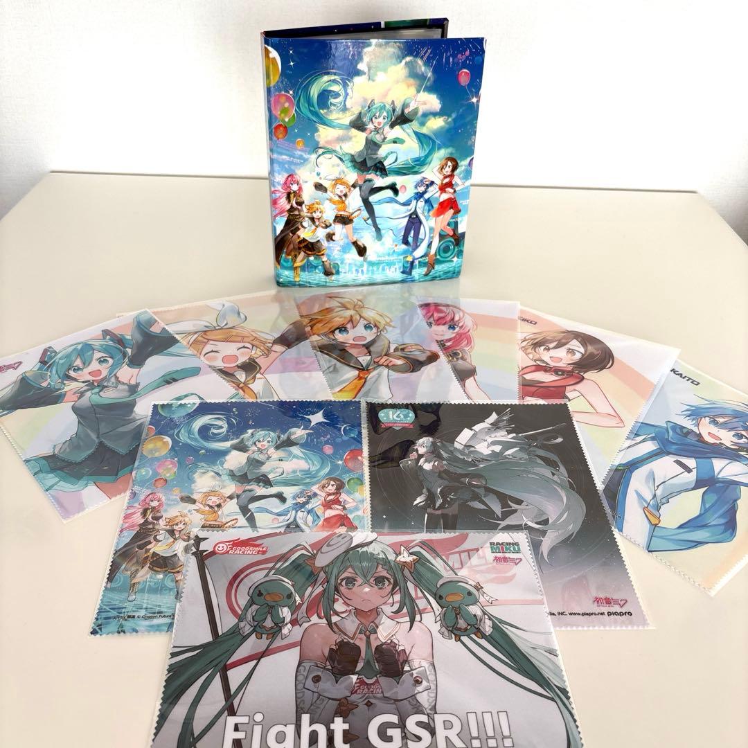 【初音ミク】グラスコレクションファイル＋グラスクロス９枚(未開封)セット