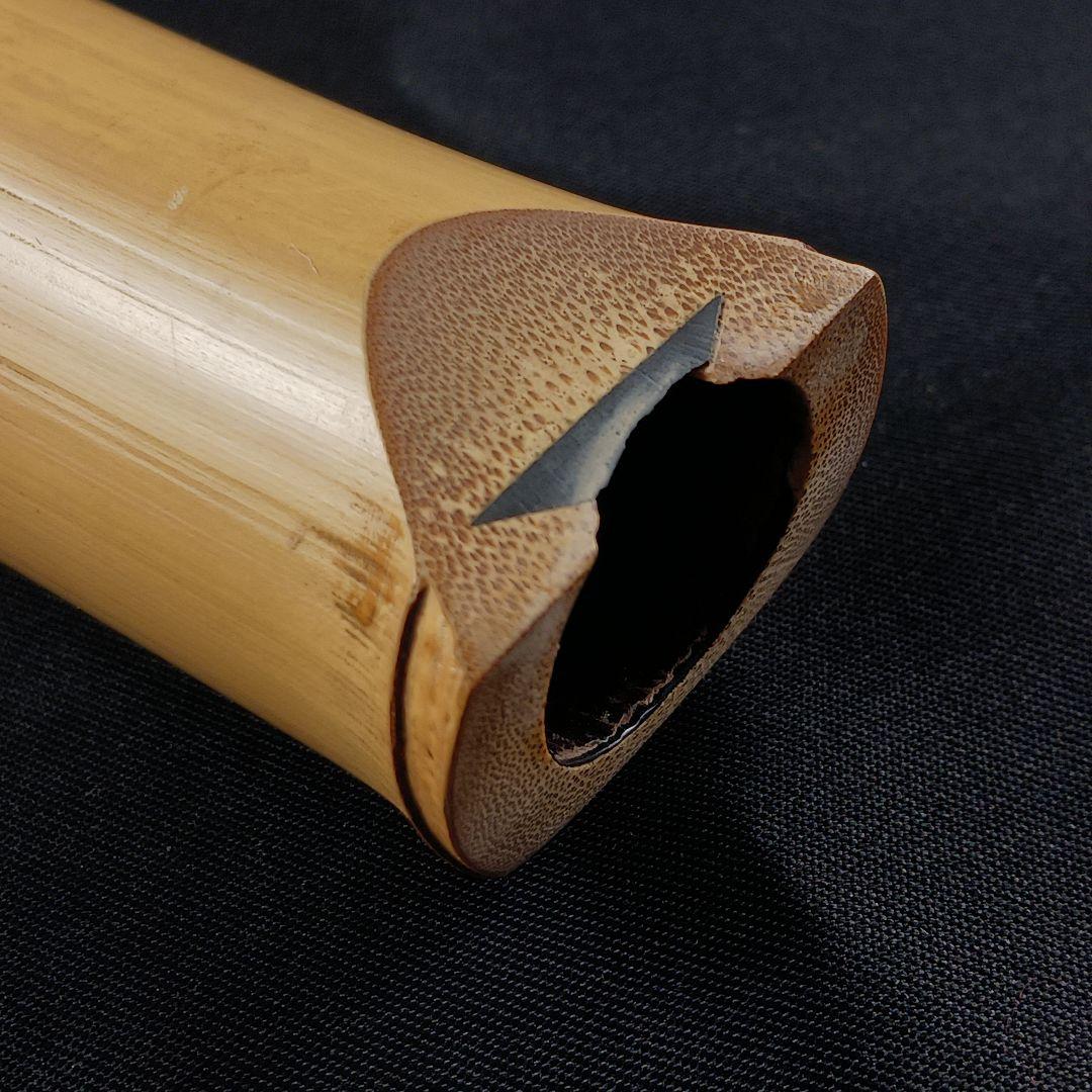 Y3110-4 琴古流 尺八 草野鈴風 全長55㎝ 竹製