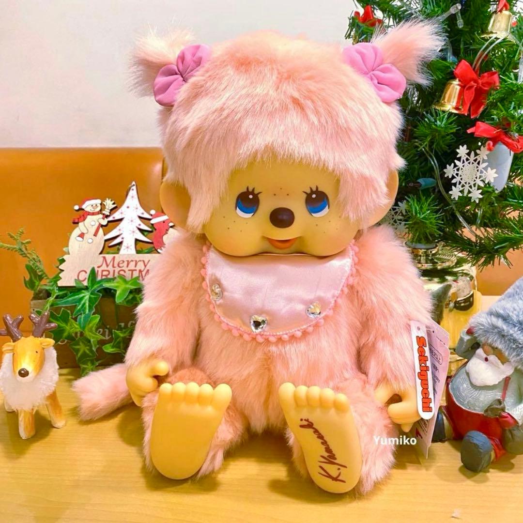 希少　モンチッチぬいぐるみピンクK.yamasaki Limited セキグチL
