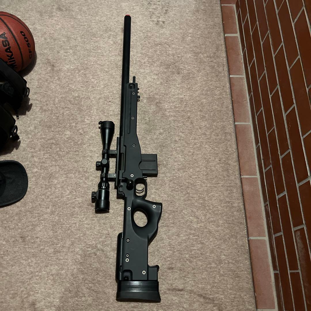 エアコッキングライフル ブラック スコープ付き ジャンク