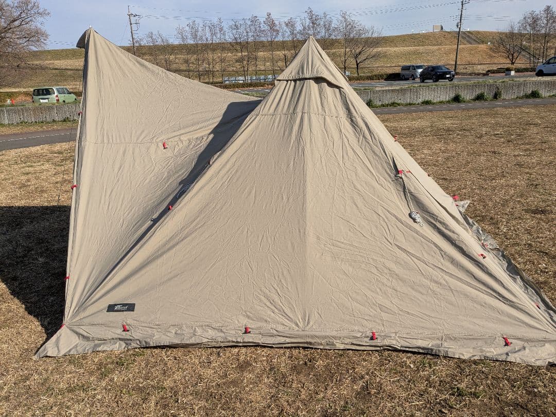 FIELDOOR　フォークテント280 TC プラス　グランドシート＆ポール付き