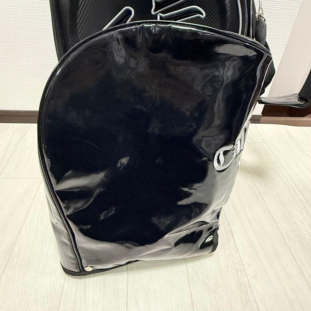 美品キャロウェイ　ド迫力大きめキャディバッグ　エナメル　9型　ブラック×シルバー