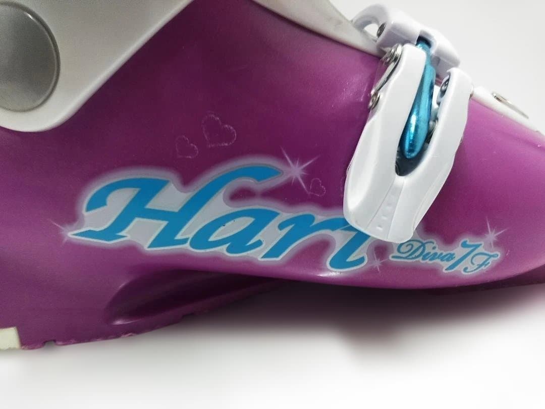 ジュニアスキー4点セット ピュアコンシャス130cmハート ブーツ22cmピンク