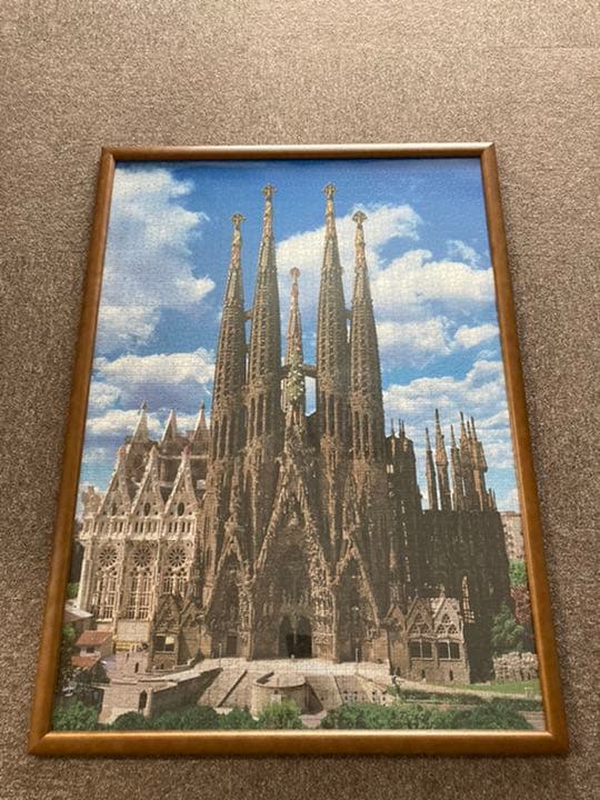 ジグソーパズル　『サクラダファミリア-スペイン』　額付き完成品　73×102cm