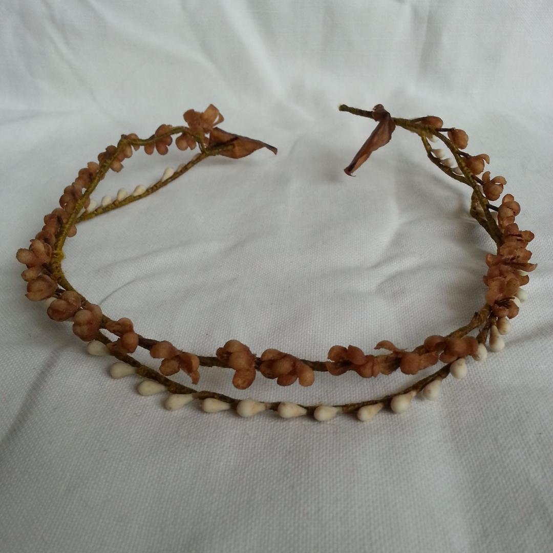 花かんむり 花冠 ワックスフラワー フランス アンティーク