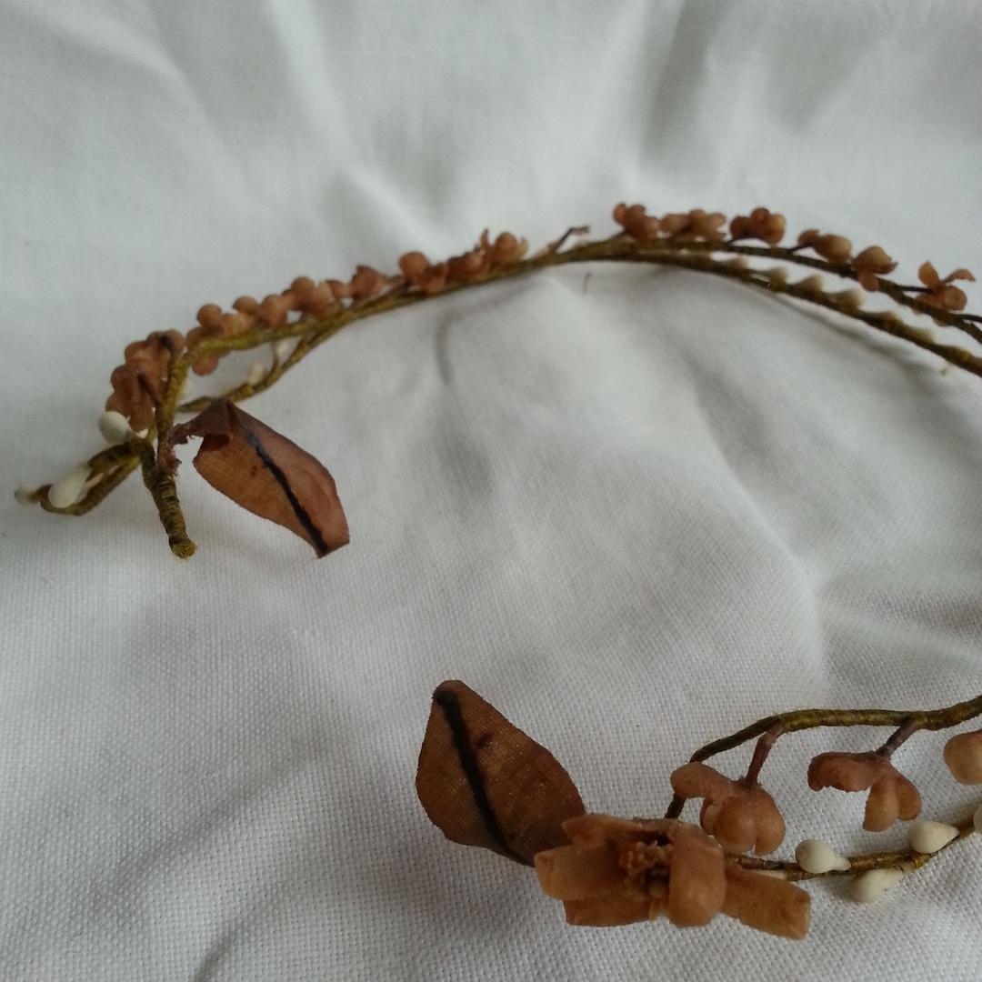 花かんむり 花冠 ワックスフラワー フランス アンティーク