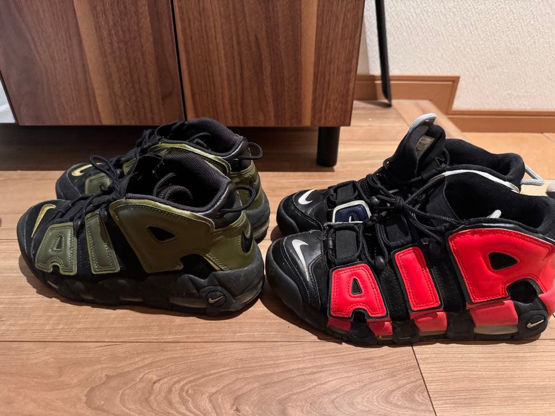 Nike Air More Uptempo シューズグリーン&レッド25cm
