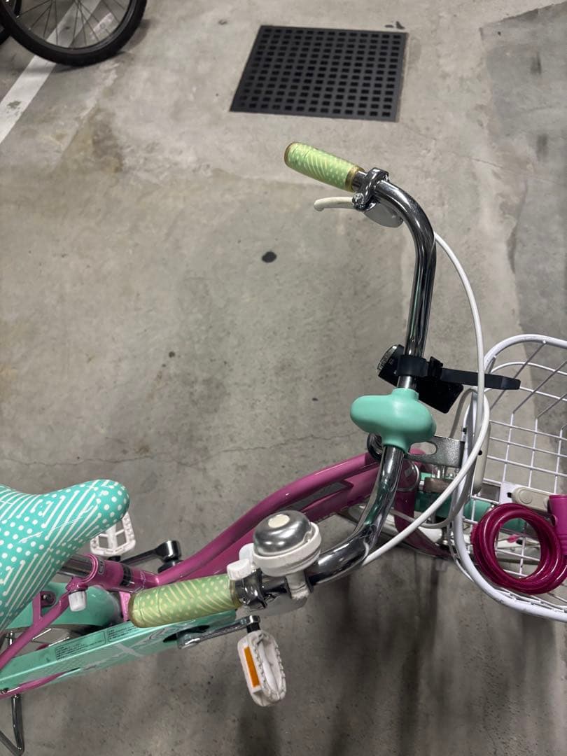 幼児用自転車 ミントグリーンとパープル リトルエンジェル キッズ自転車 美品