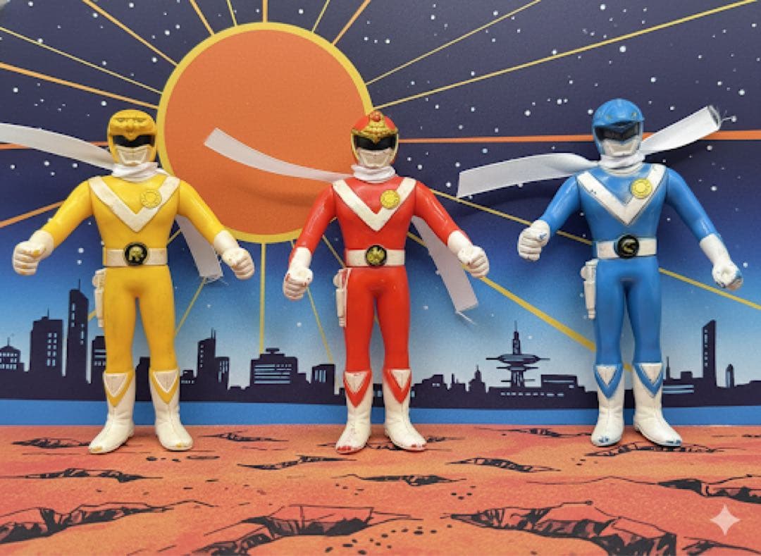 ポピー　ソフビ　サンバルカン　当時物　記名あり　フィギュアのみ　詳細は説明欄