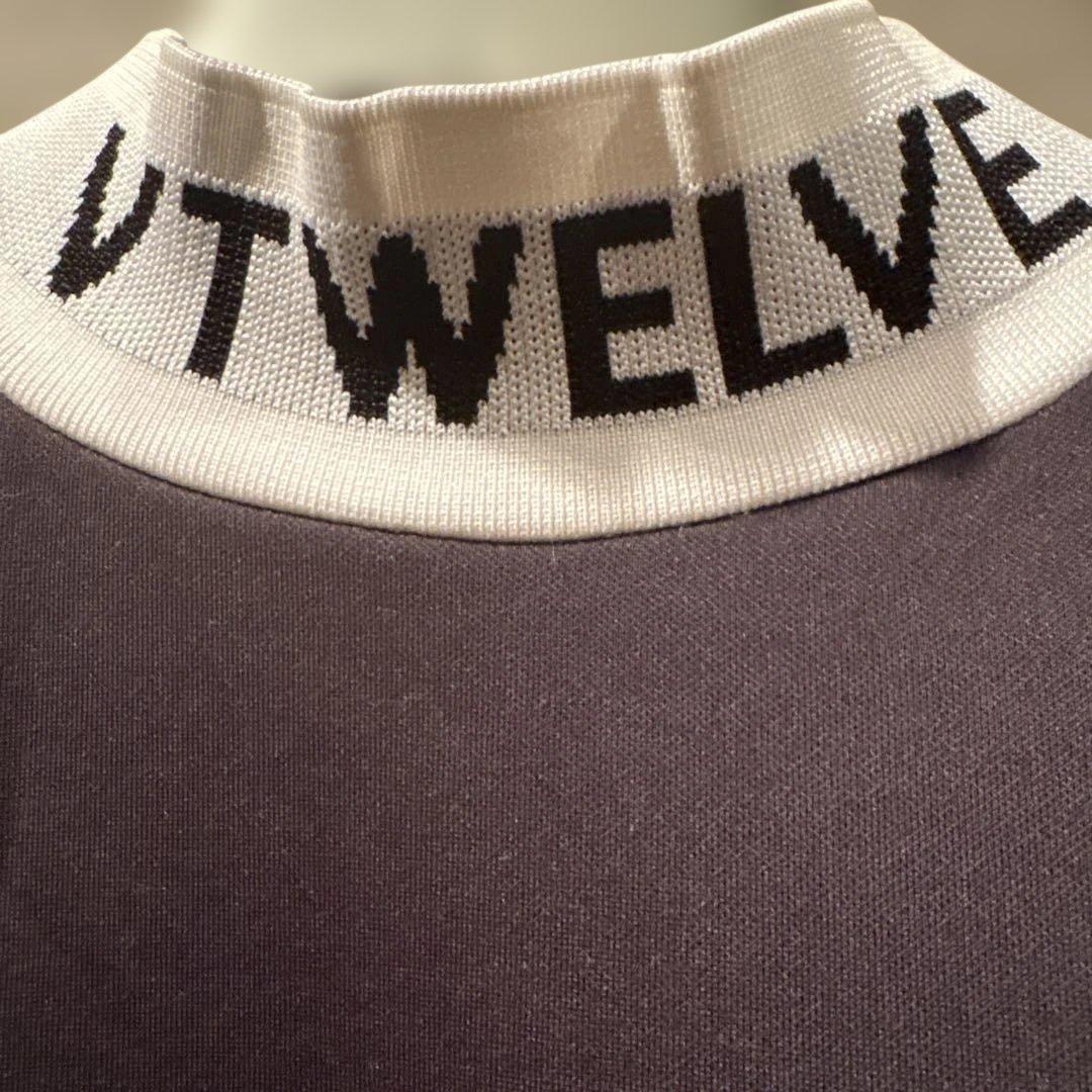 VTWELVE ブラックモックネック長袖シャツサイズXXL