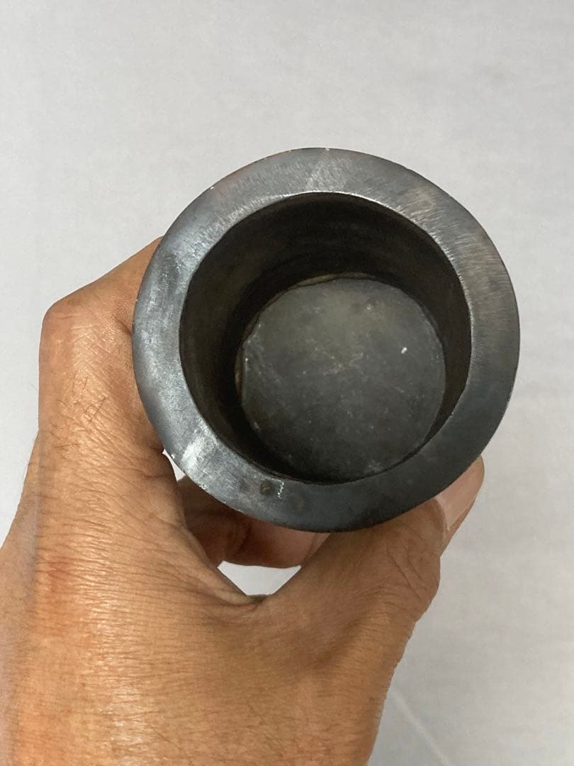 中国美術 古玩 古銅 細密 山水筆筒 書道具 唐物 透彫