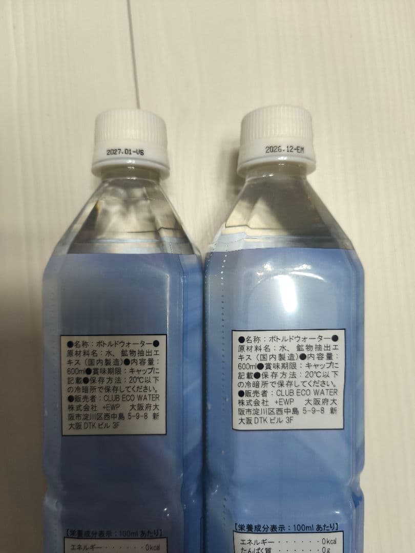 ライフエッセンス エコウォーター 600mlボトル2本セット