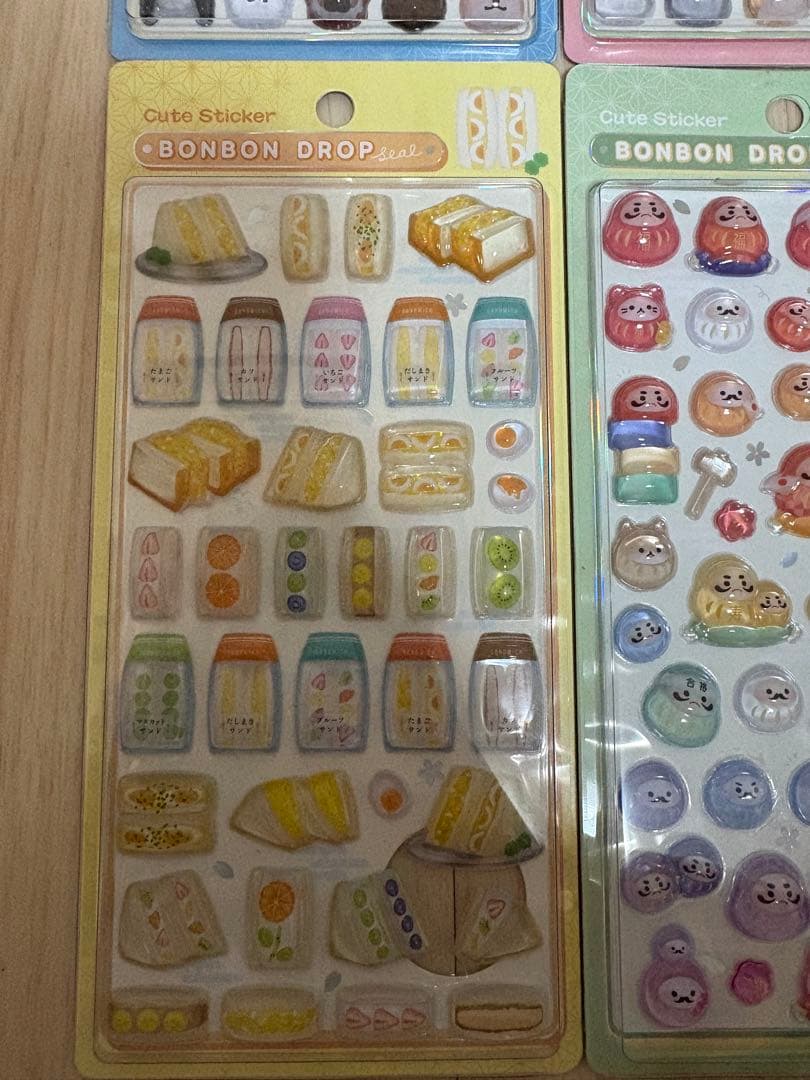 正規品 ボンボンドロップシール 和柄 新品 新作 だるま たまごサンド 等6種類
