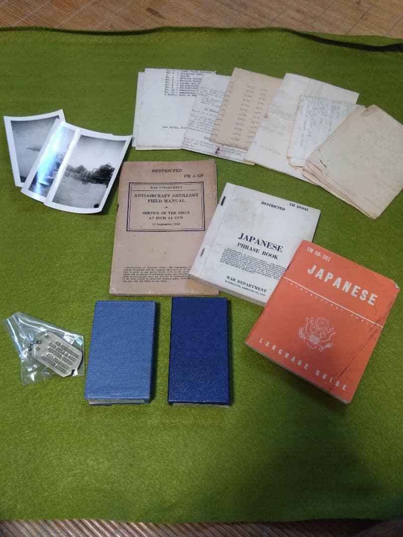 大戦時　アメリカ軍認識票　実物ドックタグ　砲兵？　太平洋戦争　軍隊物　写真　兵士