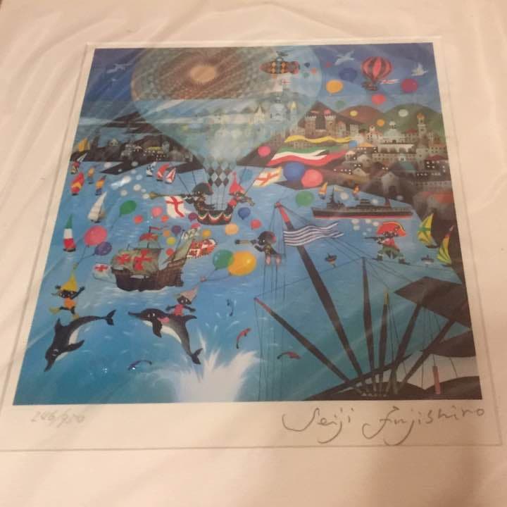 藤城清治 四季のメルヘン4点セットです。購入価格は80万円でした